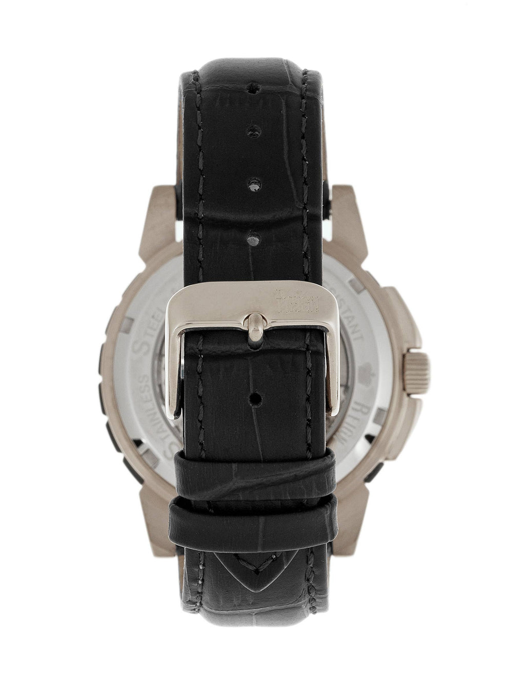 Reign Philippe Automatic Leather-Band Skeleton Watch