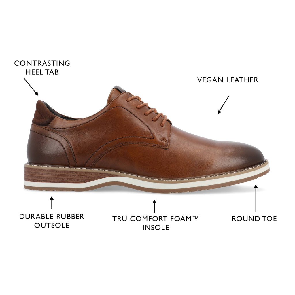 Vance Co. Rutger Plain Toe Hybrid Dress Shoe