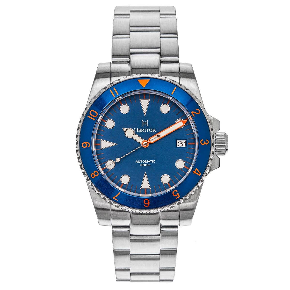 Heritor Automatic Luciano Bracelet Diver Watch with Date