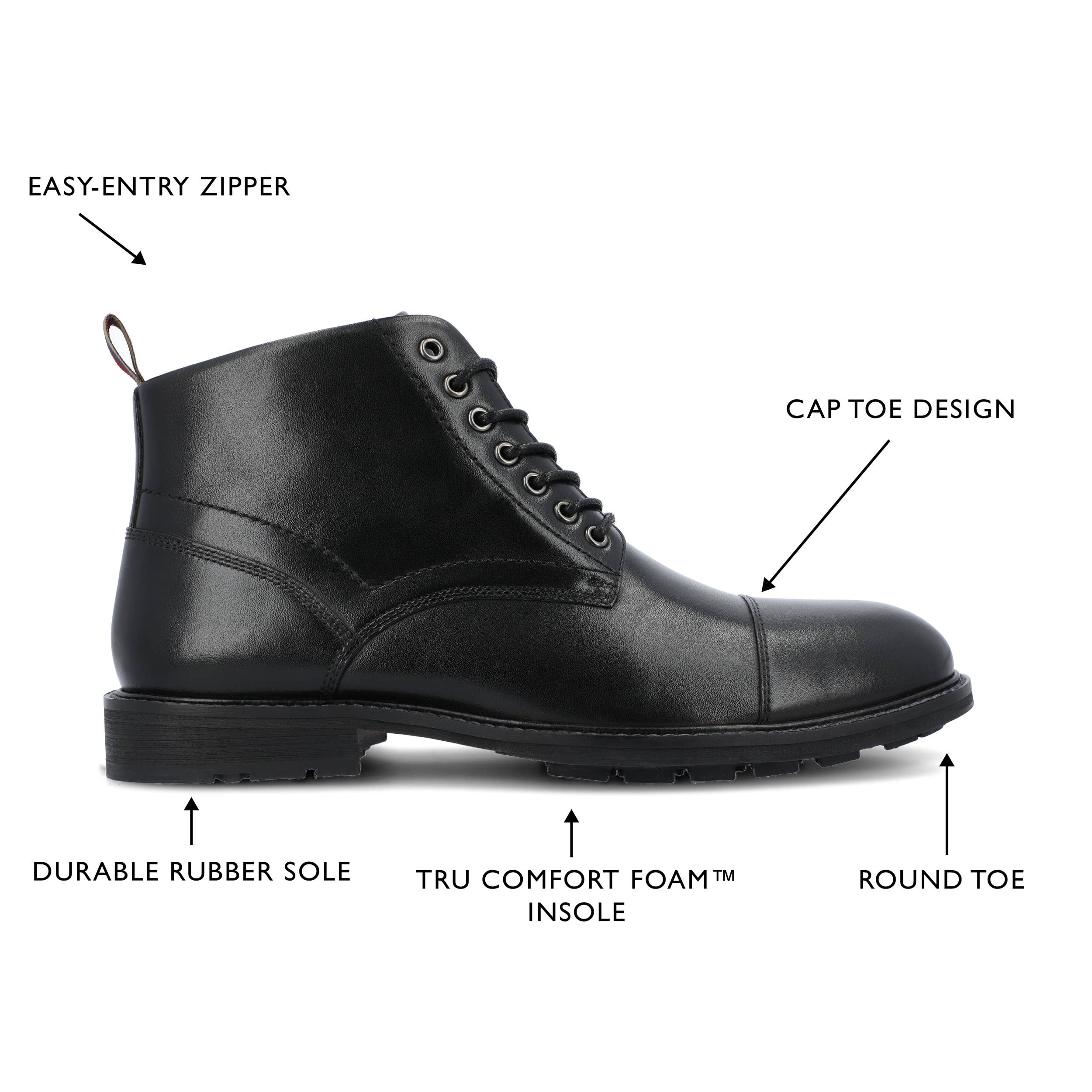 Thomas & Vine Avrum Cap Toe Ankle Boot