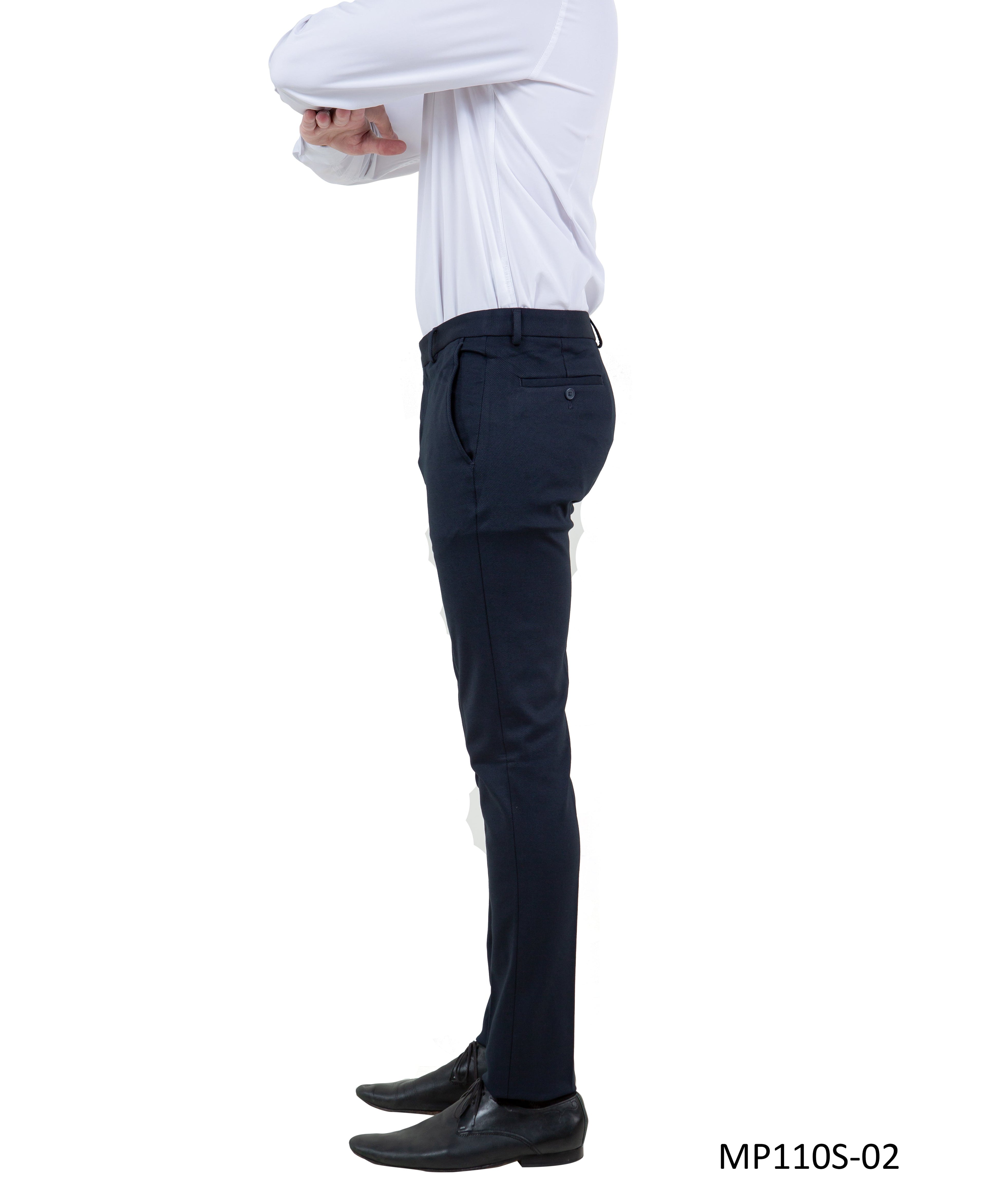 Z - Flex Knit Trousers, Navy - Bundle Bus