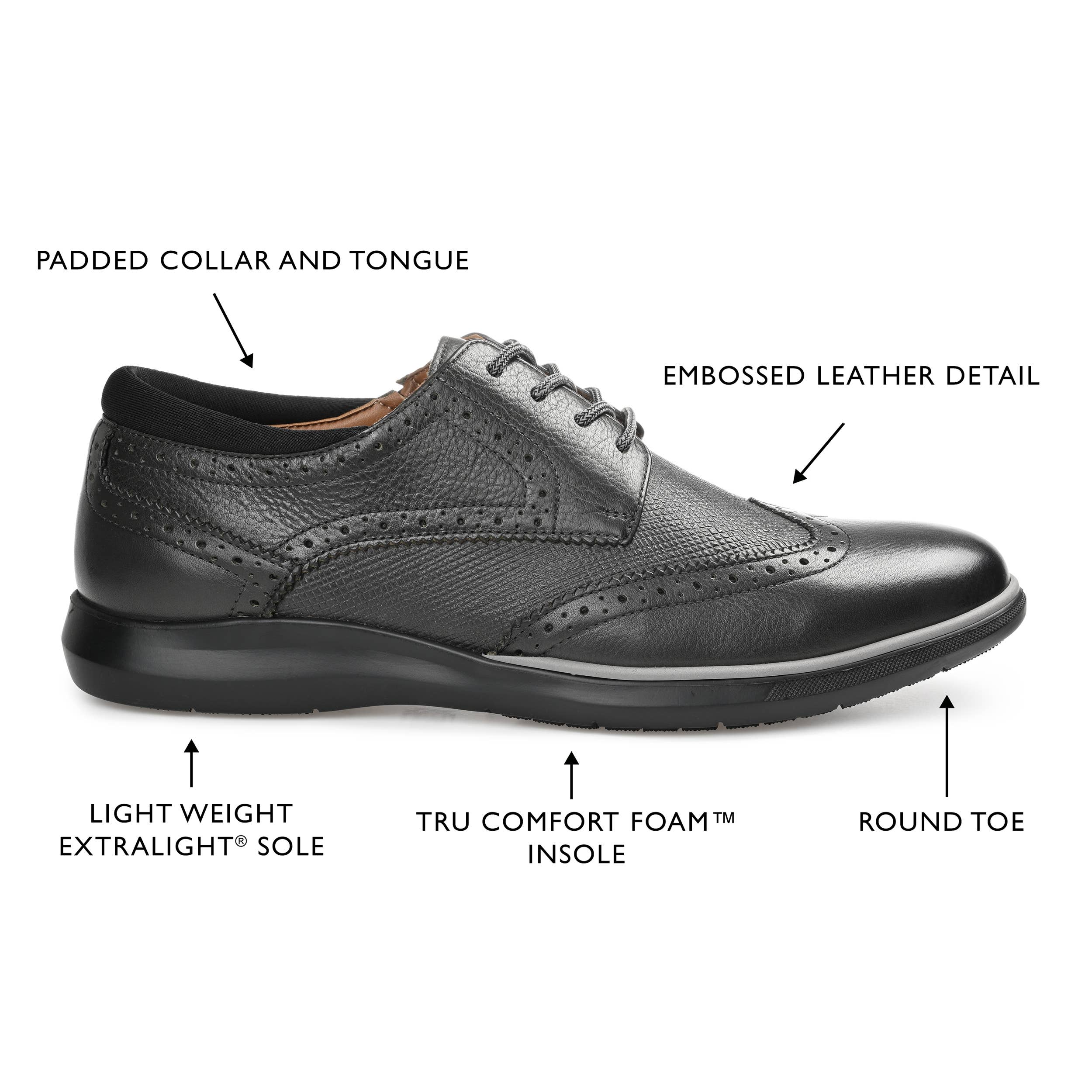 Thomas & Vine Savage Embossed Wingtip Derby