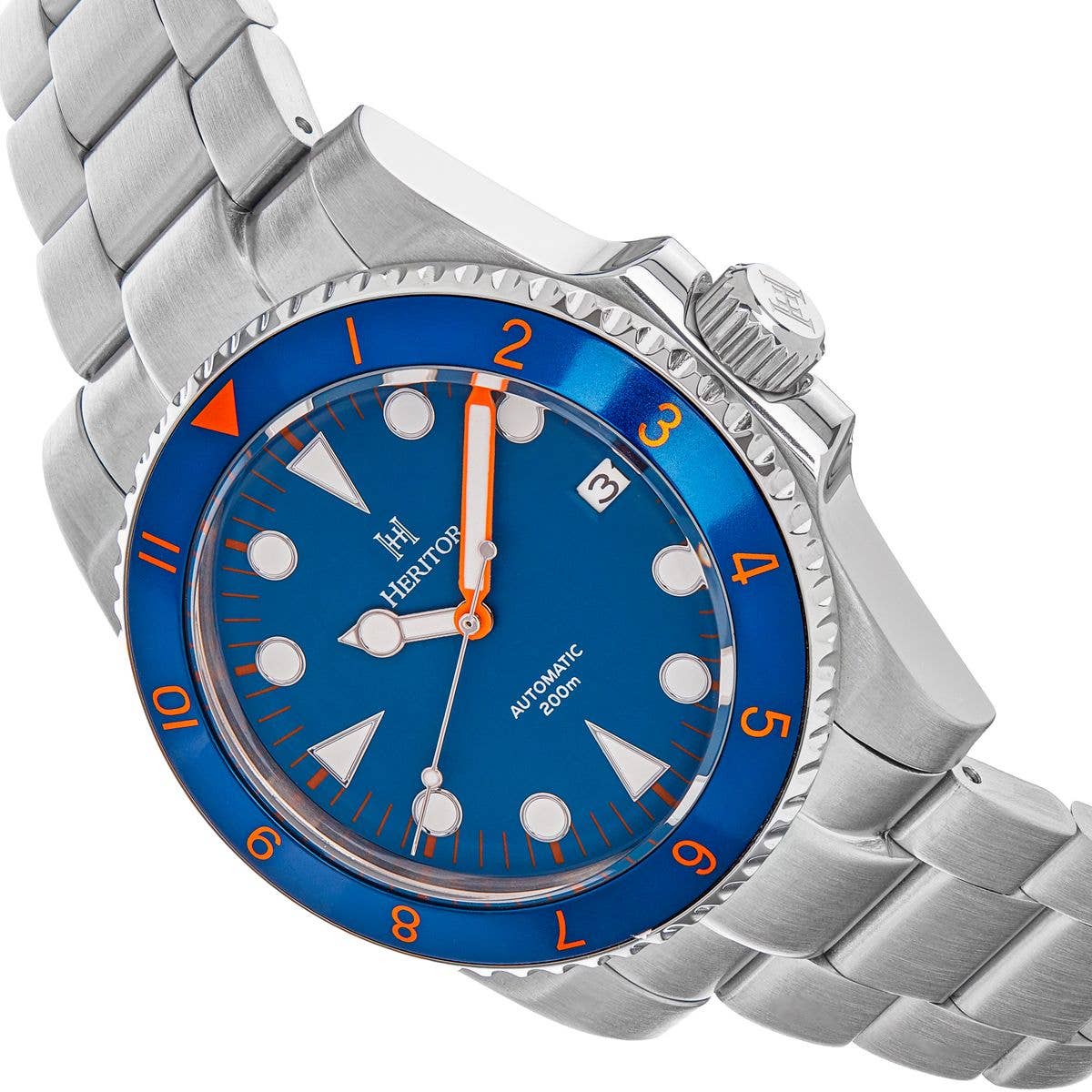 Heritor Automatic Luciano Bracelet Diver Watch with Date