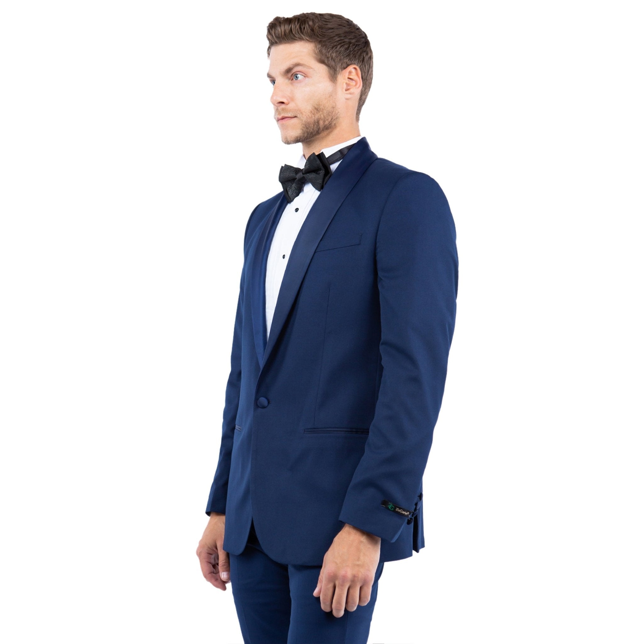 Gray Zegarie Shawl Collar Tuxedo Jacket For Men - Bundle Bus