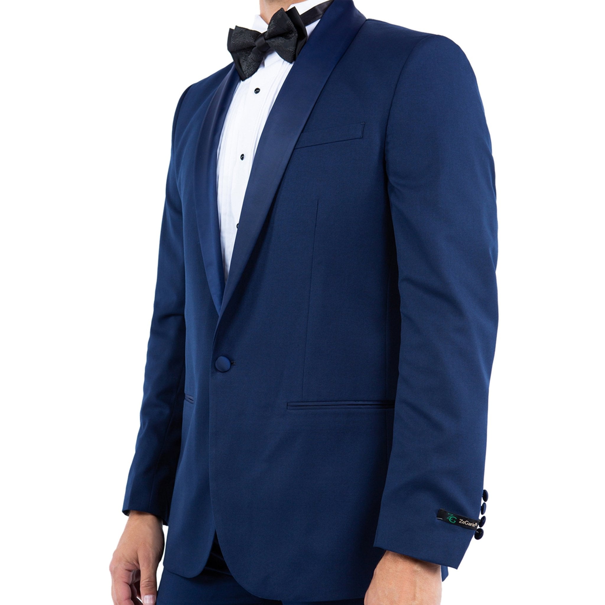 Gray Zegarie Shawl Collar Tuxedo Jacket For Men - Bundle Bus