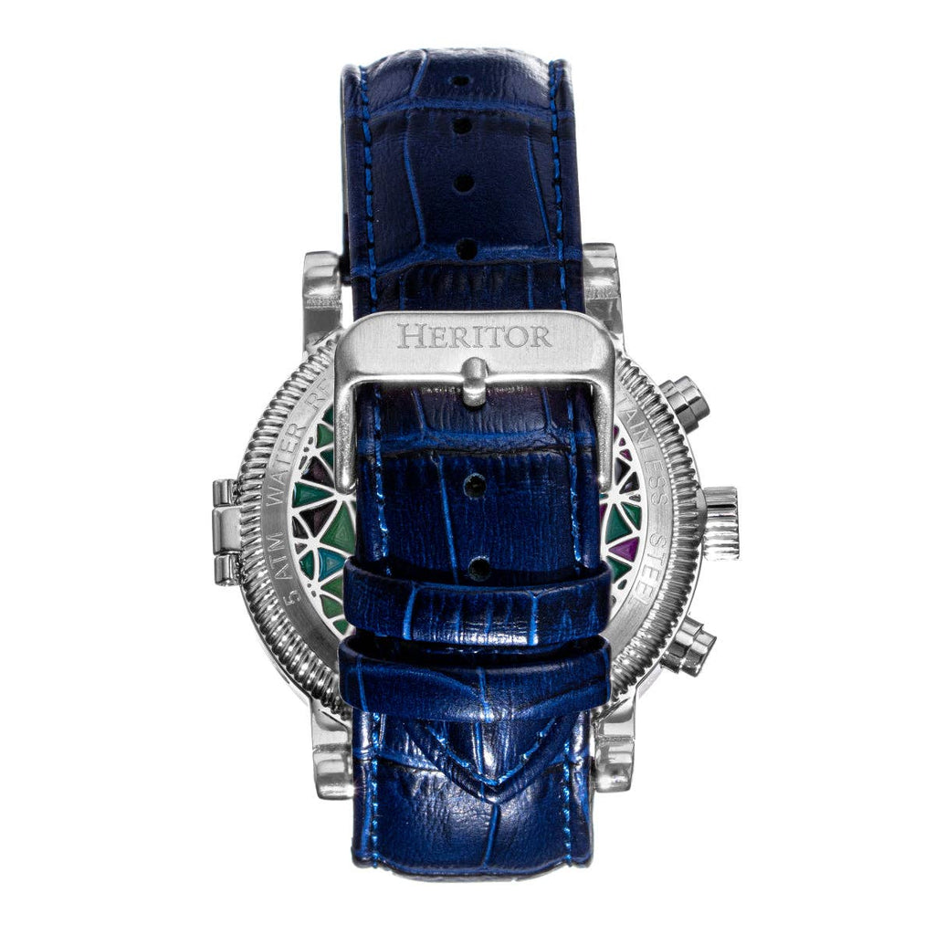 Heritor Automatic Legacy Leather - Band Watch with Day/Date - Bundle Bus