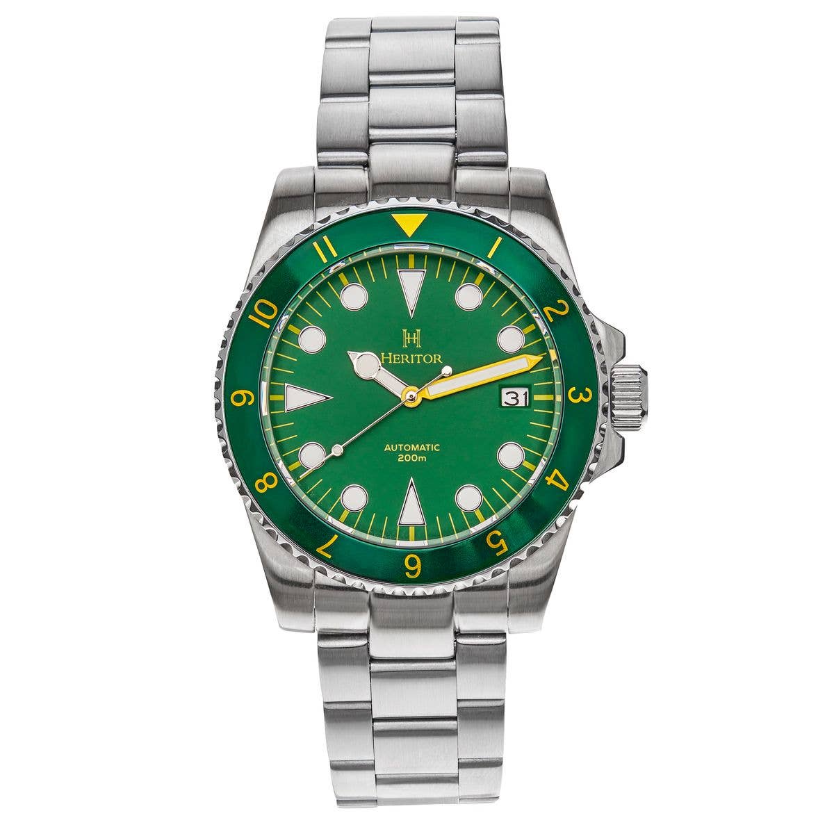 Heritor Automatic Luciano Bracelet Diver Watch with Date - Bundle Bus