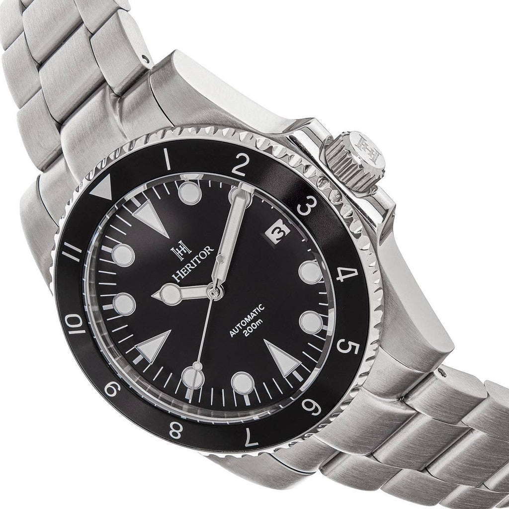 Heritor Automatic Luciano Bracelet Diver Watch with Date - Bundle Bus