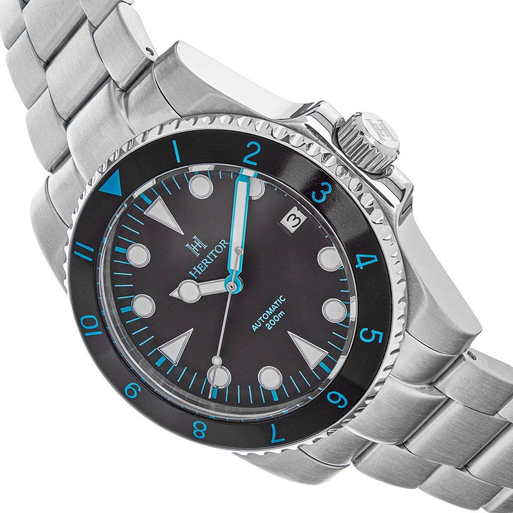 Heritor Automatic Luciano Bracelet Diver Watch with Date - Bundle Bus