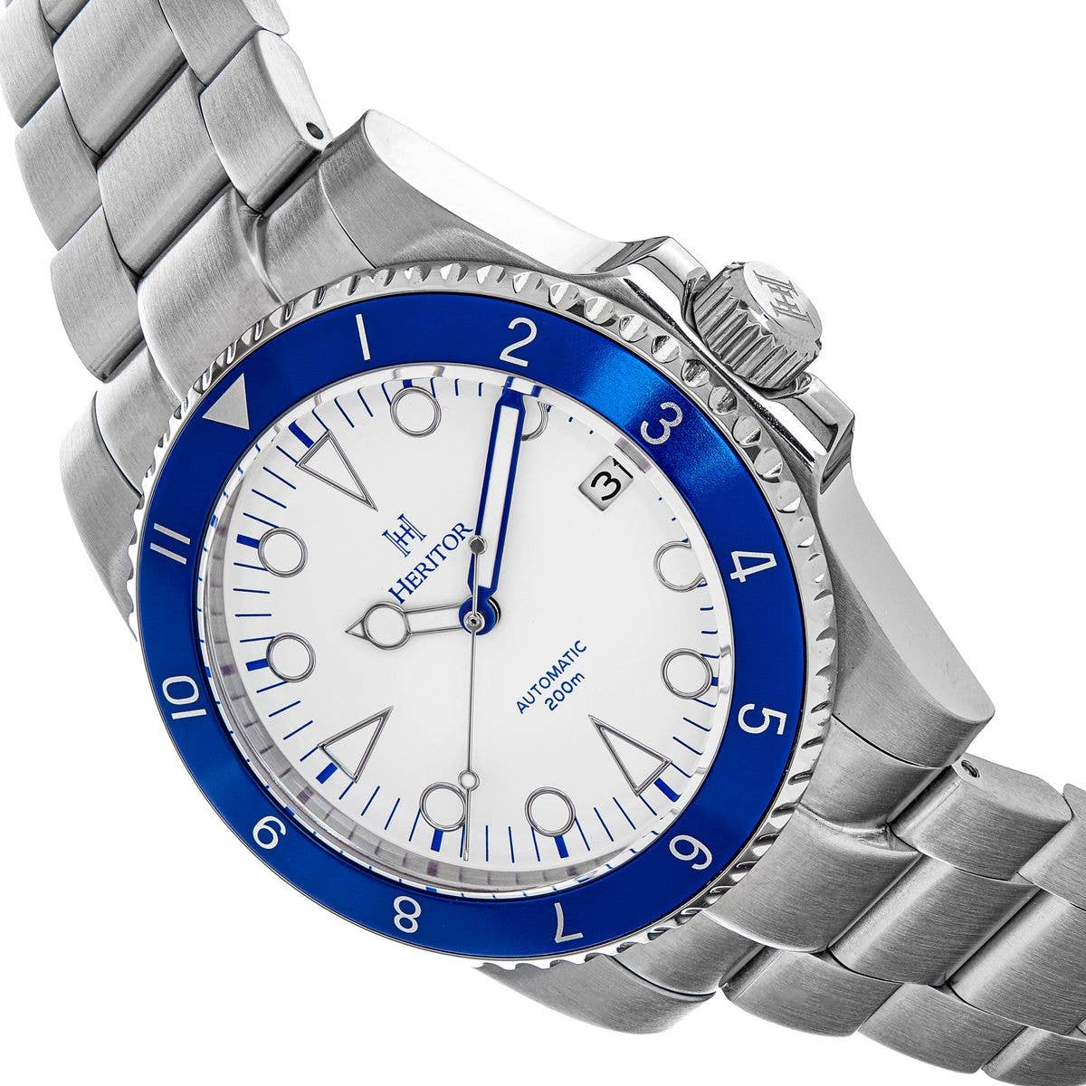 Heritor Automatic Luciano Bracelet Diver Watch with Date - Bundle Bus