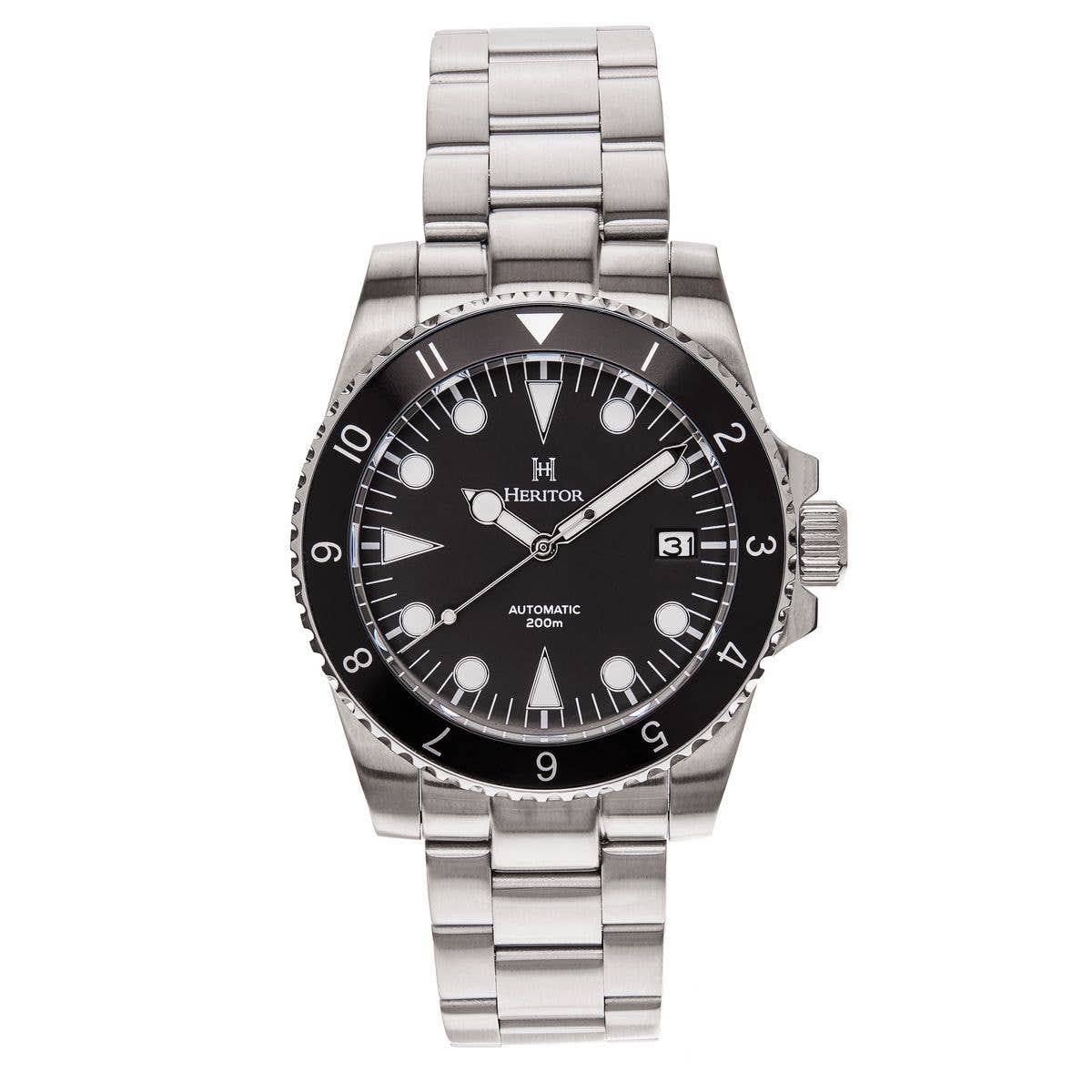 Heritor Automatic Luciano Bracelet Diver Watch with Date - Bundle Bus