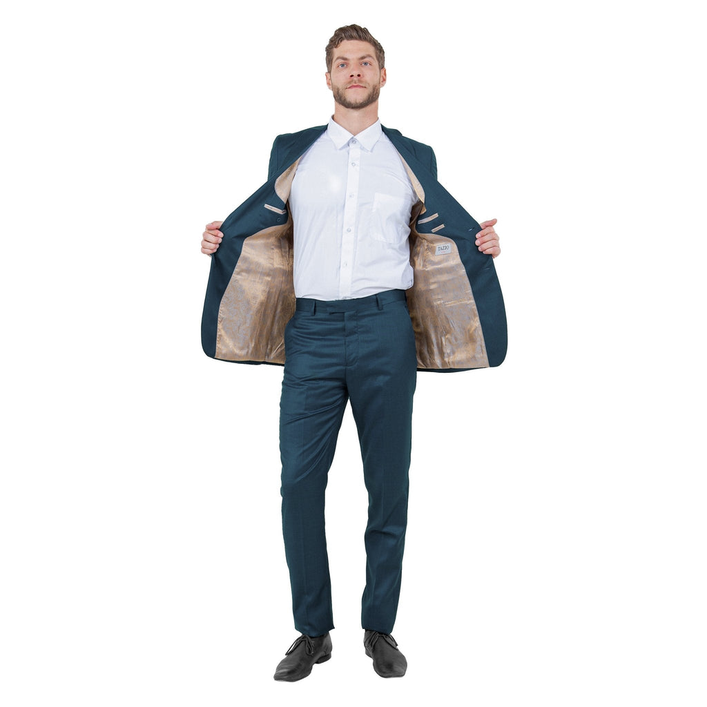 Mid. Navy Solid 2 - PC Slim Fit Performance Stretch Suits - Bundle Bus