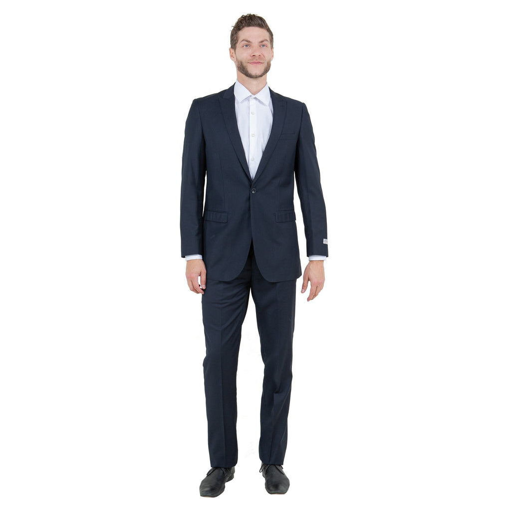 Navy Solid 2 - PC Slim Fit Performance Stretch Suits - Bundle Bus