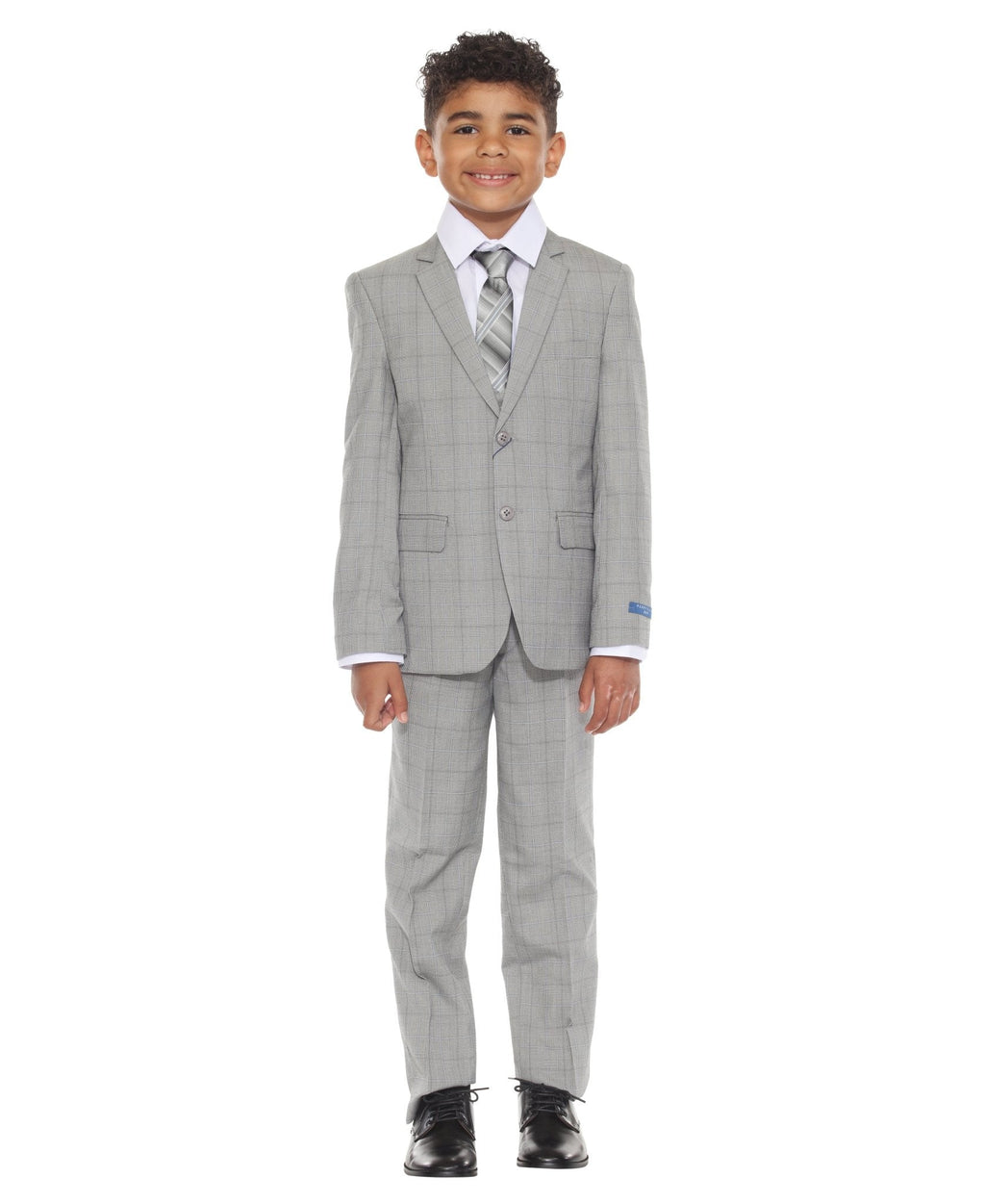 Perry Ellis Boy's 5pc Glenplaid Suit - Bundle Bus