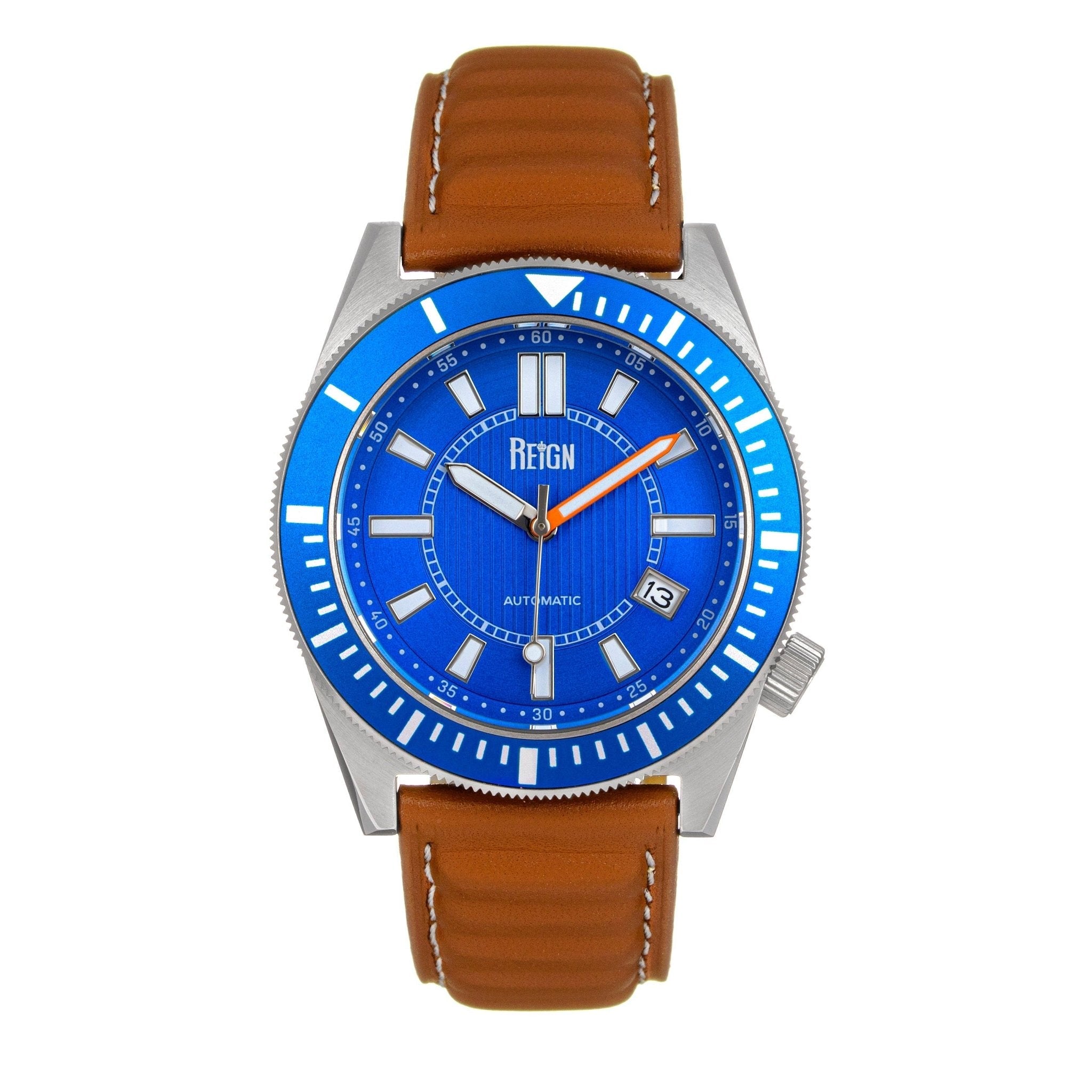 Reign Francis Automatic Leather - Band Watch with Date - Bundle Bus