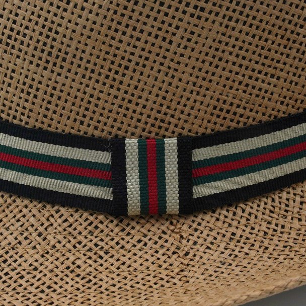 Spring/Summer Classic Woven Fashion Trilby Fedora Hat with Multi Color Band -FSS17127 - Bundle Bus