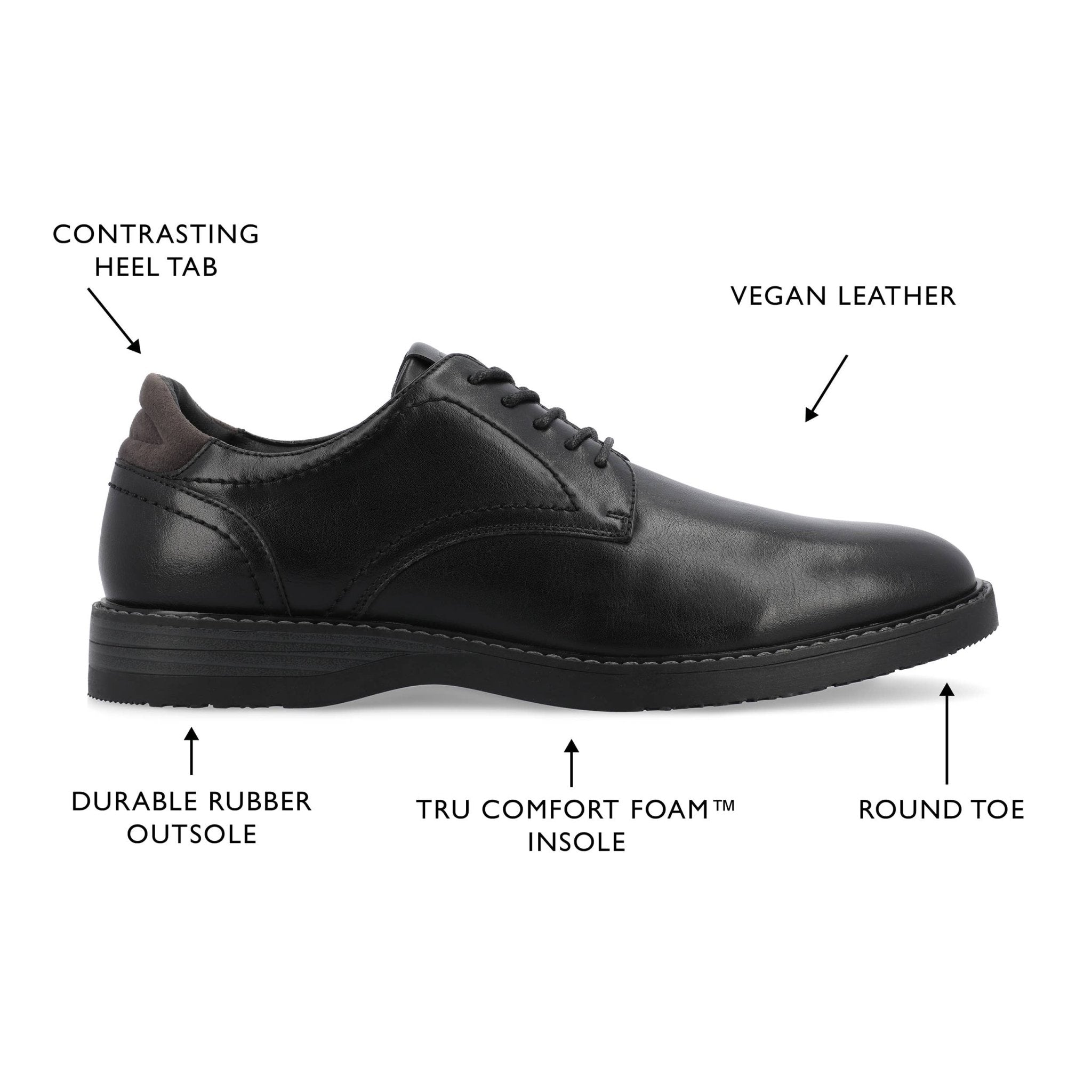 Vance Co. Rutger Plain Toe Hybrid Dress Shoe - Bundle Bus