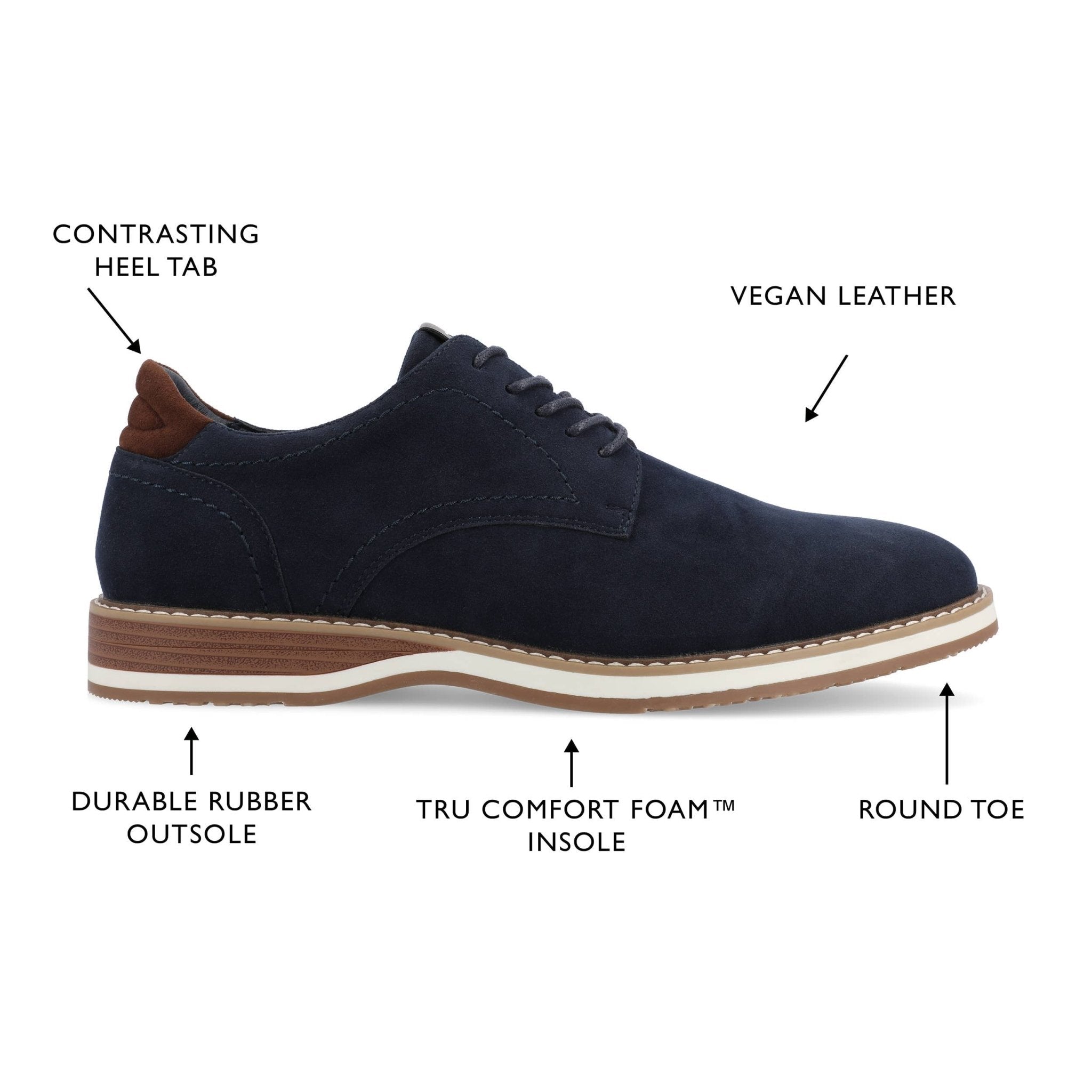 Vance Co. Rutger Plain Toe Hybrid Dress Shoe - Bundle Bus