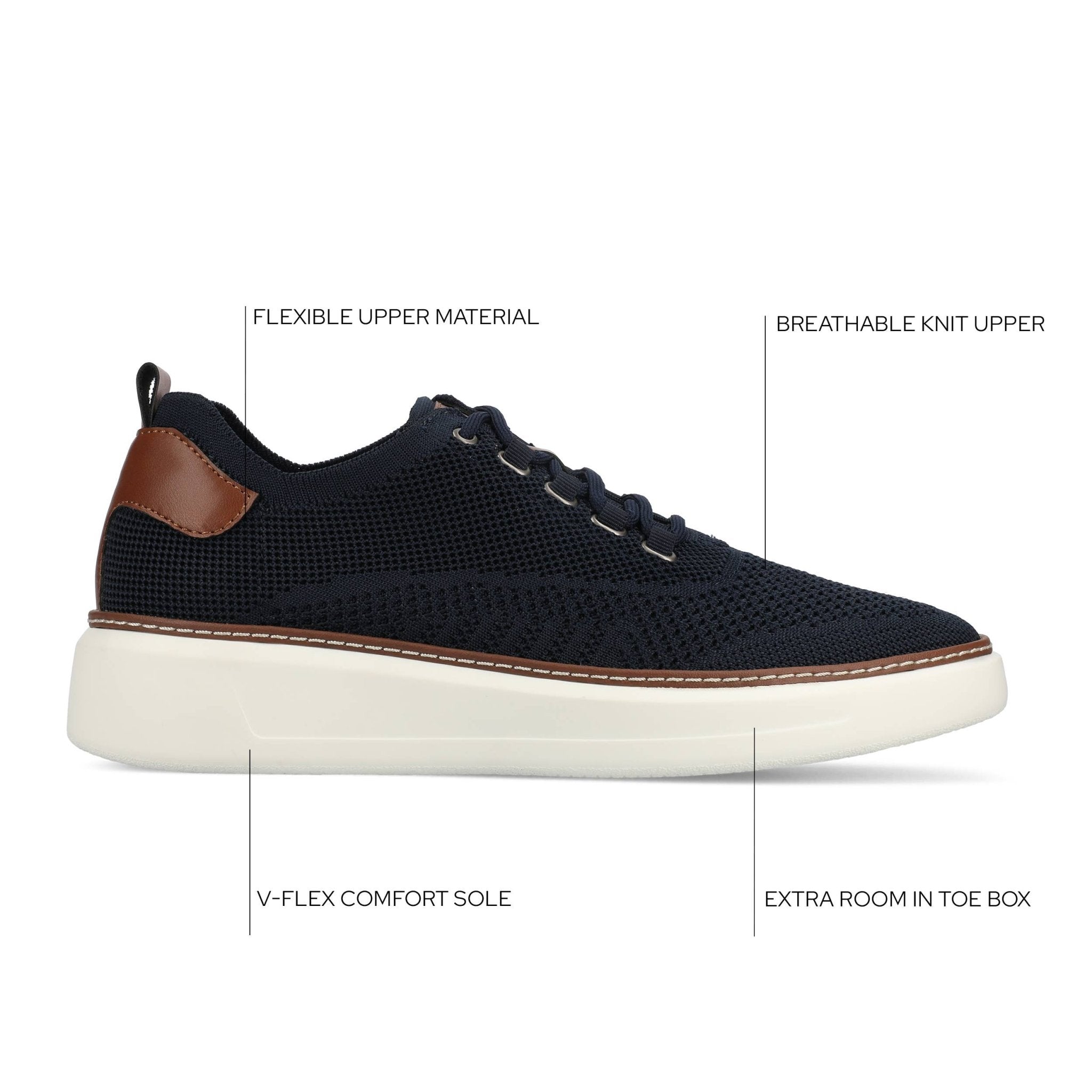 Vance Norris Lace - up Casual Knit Sneaker - Bundle Bus