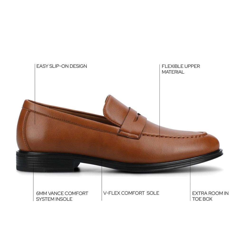 Vance Phineas Slip - on Penny Loafer Dress Shoe - Bundle Bus