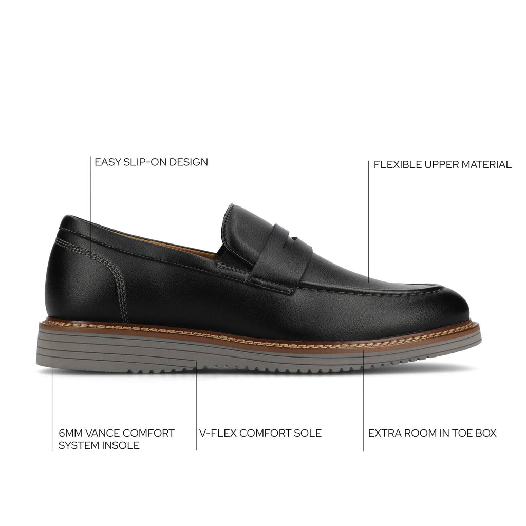 Vance Princeton Hybrid Penny Loafer Casual Dress Shoe - Bundle Bus