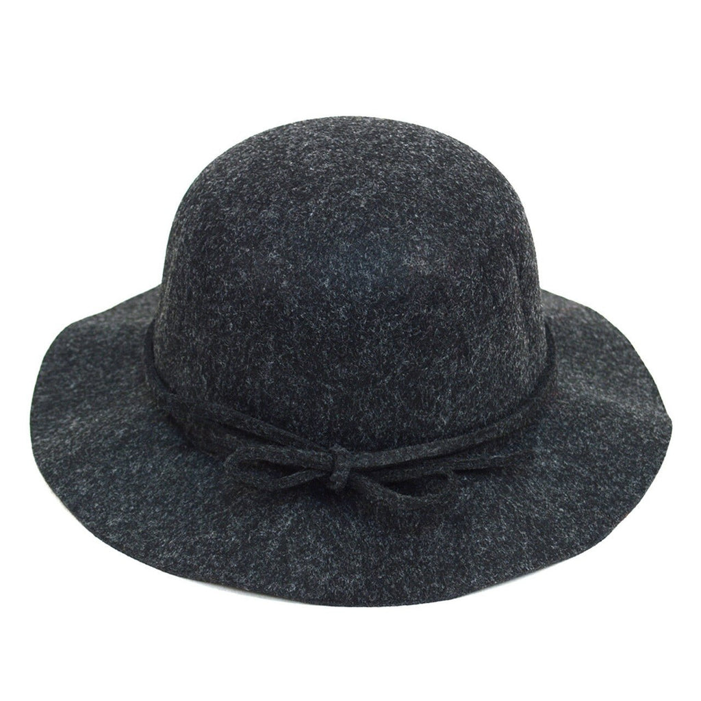 Women's Polyester Felt Floppy Short Brim Bowknot Hat LWH7304 - Bundle Bus